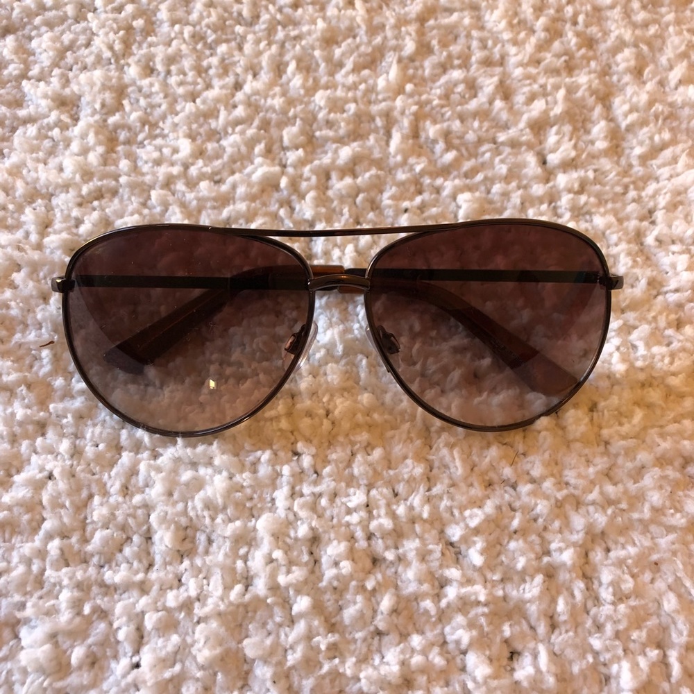 Gunmetal black aviator sunglasses